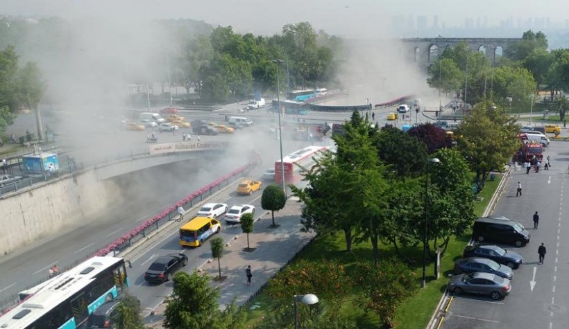 Son dakika Bisikletçiler Çarşısı Yangın