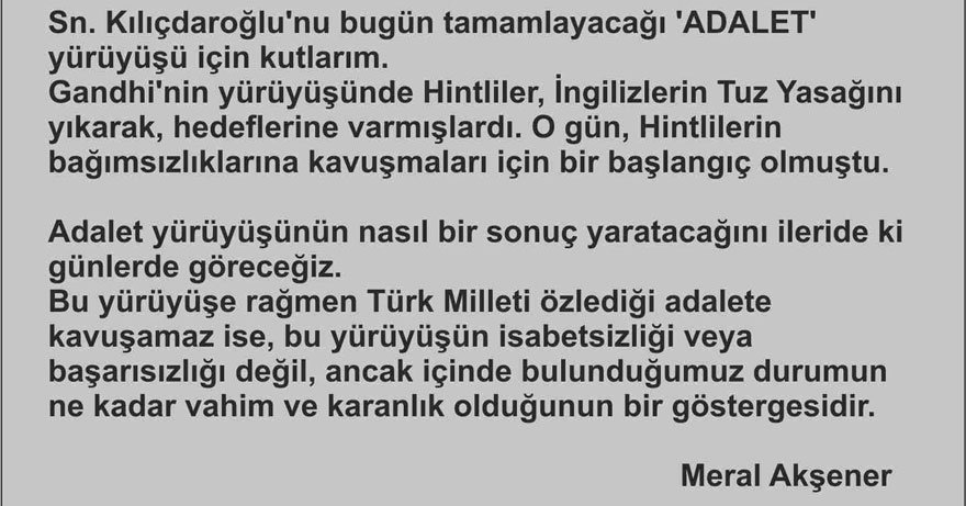 Adalet Mitingi Meral Akşener Mitingi