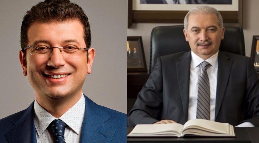 Belediye Başkanı Ekrem İmamoğlu (solda) AKP’nin adayı ise Başakşehir Belediye Başkanı Mevlüt Uysal
