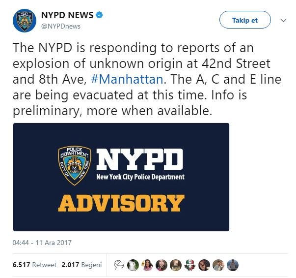 Son dakika: New York'ta patlama