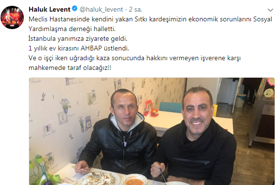 Haluk Levent AHBAB, Kendini yakan İnşaat işçisi