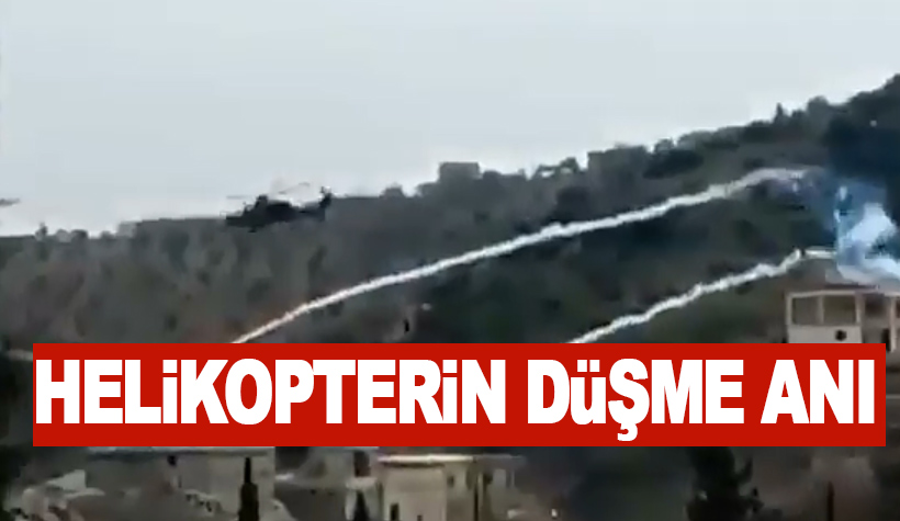 Afrin'de düşen Türk helikopteri