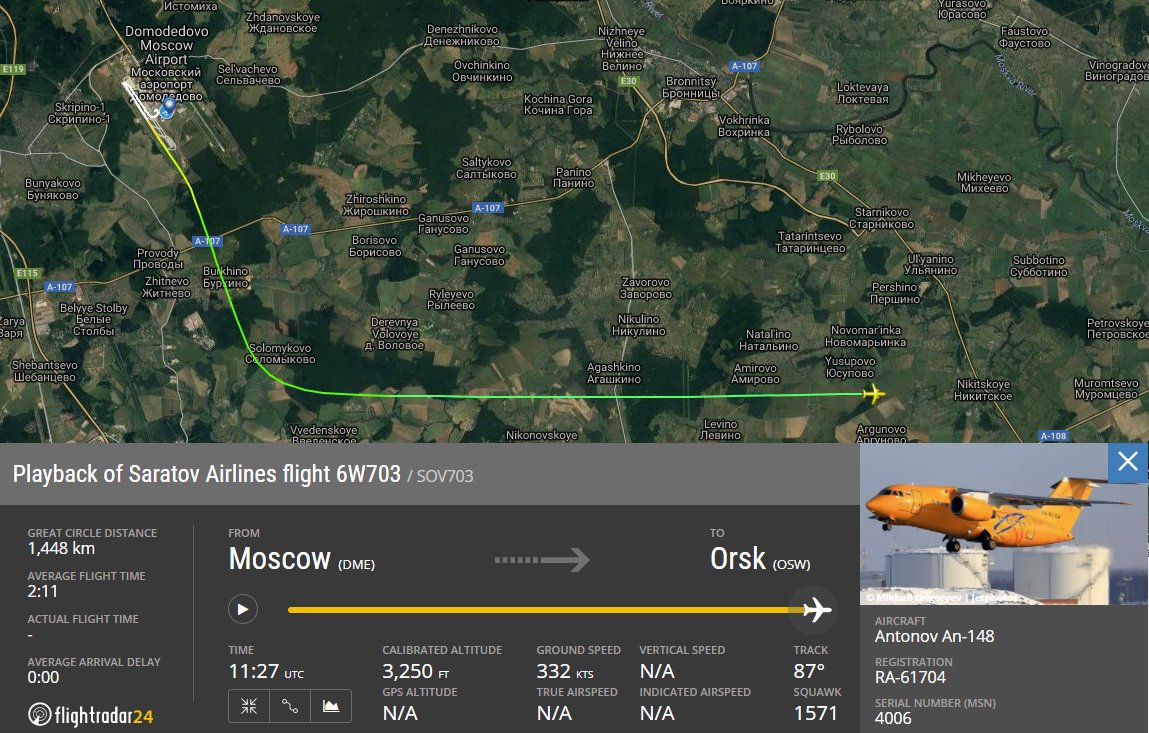 An-148 Tipi Uçak kalkıştan kısa süre sonra düştü... Saratov Havayolları