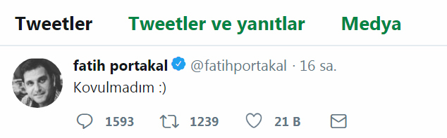 Fatih Portakal kovuldu mu?