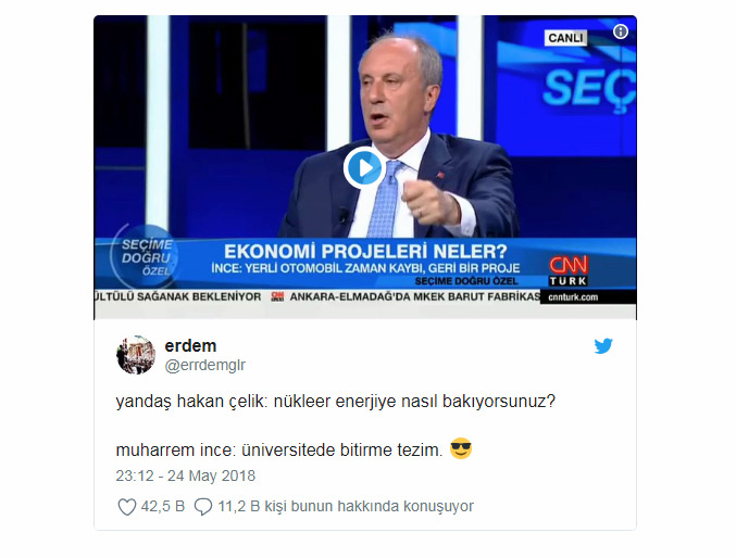 CNN Türk Muharrem İnce Sosyal Medya Yorumları