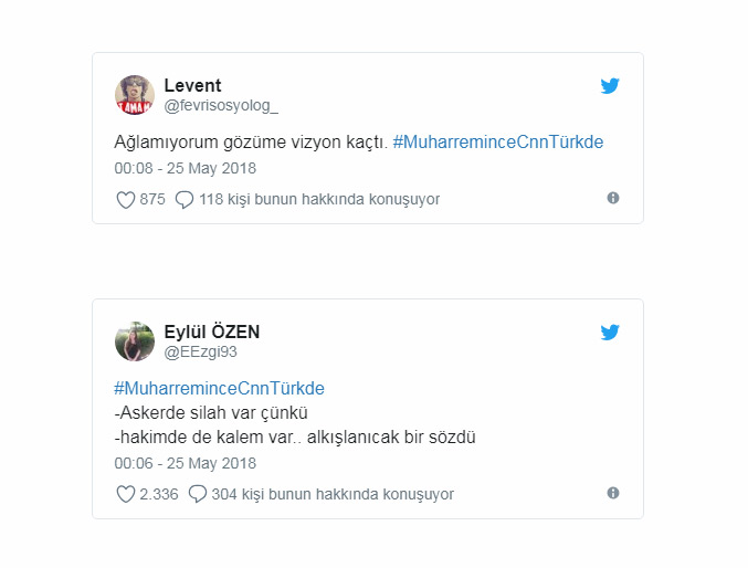 CNN Türk Muharrem İnce Sosyal Medya Yorumları