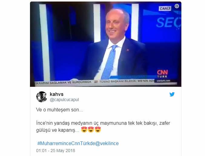 CNN Türk Muharrem İnce Sosyal Medya Yorumları