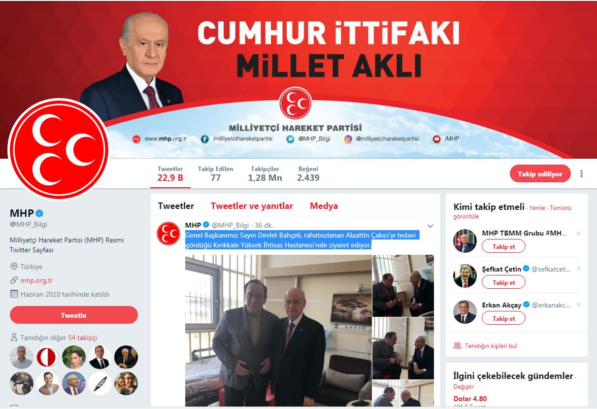 Alaattin Çakıcı ve Devlet Bahçeli Hastane Ziyareti