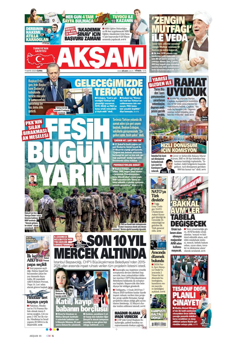 Akşam Gazetesi Manşetleri