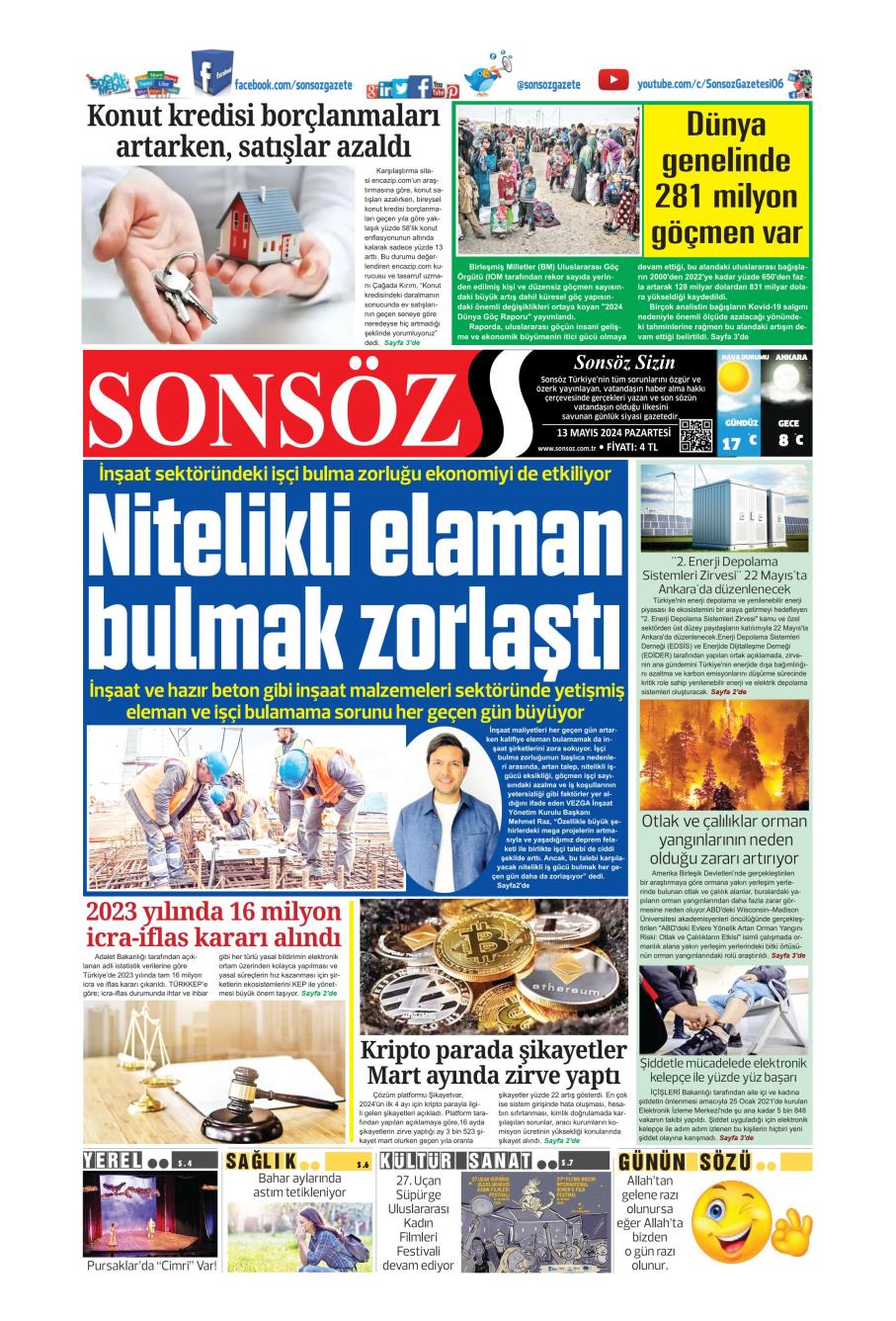 Sonsöz Gazetesi Manşetleri