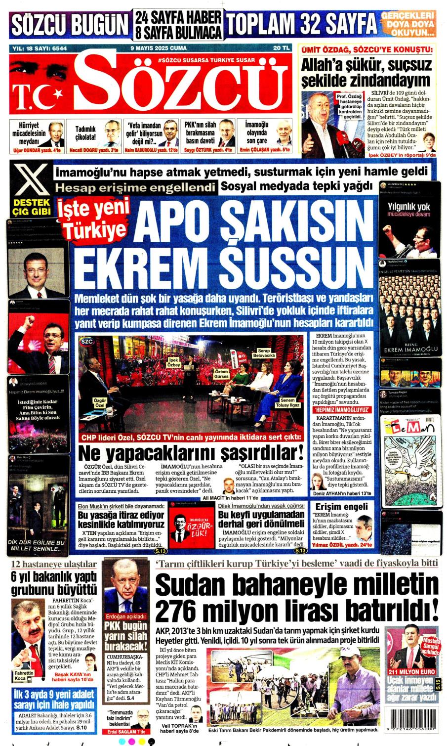 Sözcü Gazetesi Manşetleri